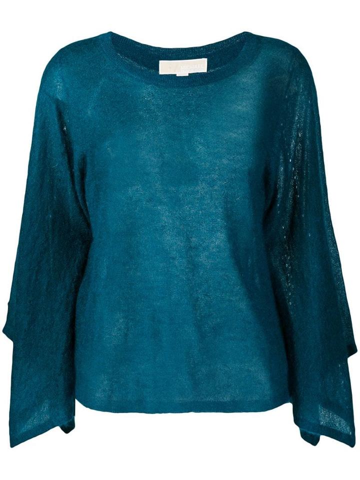 Michael Michael Kors Asymmetric Sleeves Top - Blue