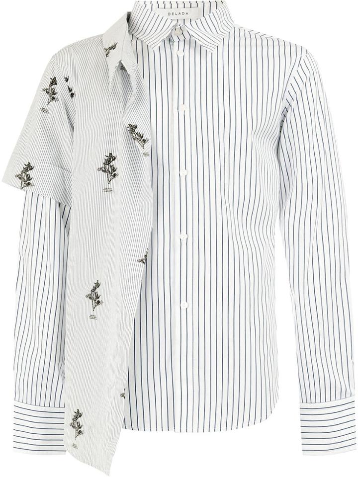 Delada Layered Half Shirt - Blue