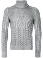 La Fileria For D'aniello Cable Knit Jumper - Grey