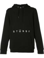 Stussy Logo Print Hoodie, Men's, Size: Medium, Black, Cotton/polyester