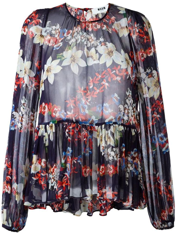 Msgm Semi-sheer Blouse - Multicolour