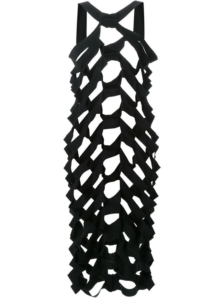 Max Tan Lattice Dress, Women's, Size: 38, Black, Spandex/elastane/rayon
