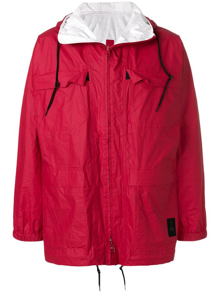 Y-3 Reversible Hooded Jacket - Red