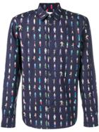 Paul Smith People Print Shirt - Blue