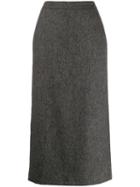 Aspesi Long Pencil Skirt - Grey