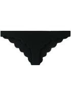 Marysia Scalloped Bikini Bottoms - Black