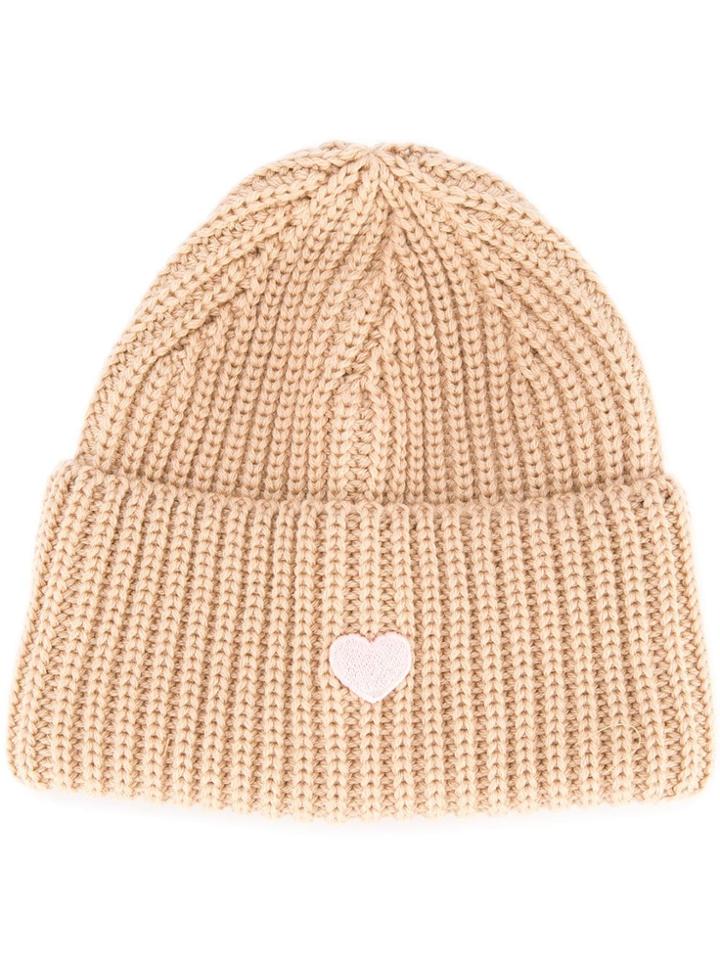 Federica Moretti Heart Logo Beanie - Brown