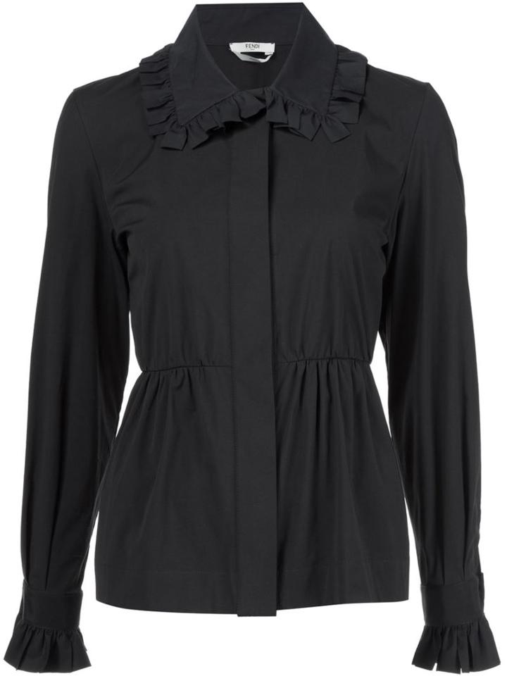 Fendi Ruffled Collar Shirt