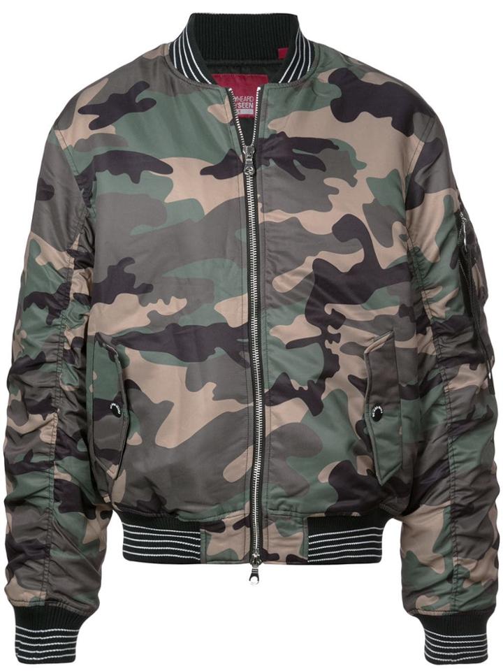Mostly Heard Rarely Seen 8-bit Pixel Eyes Bomber Jacket - Green