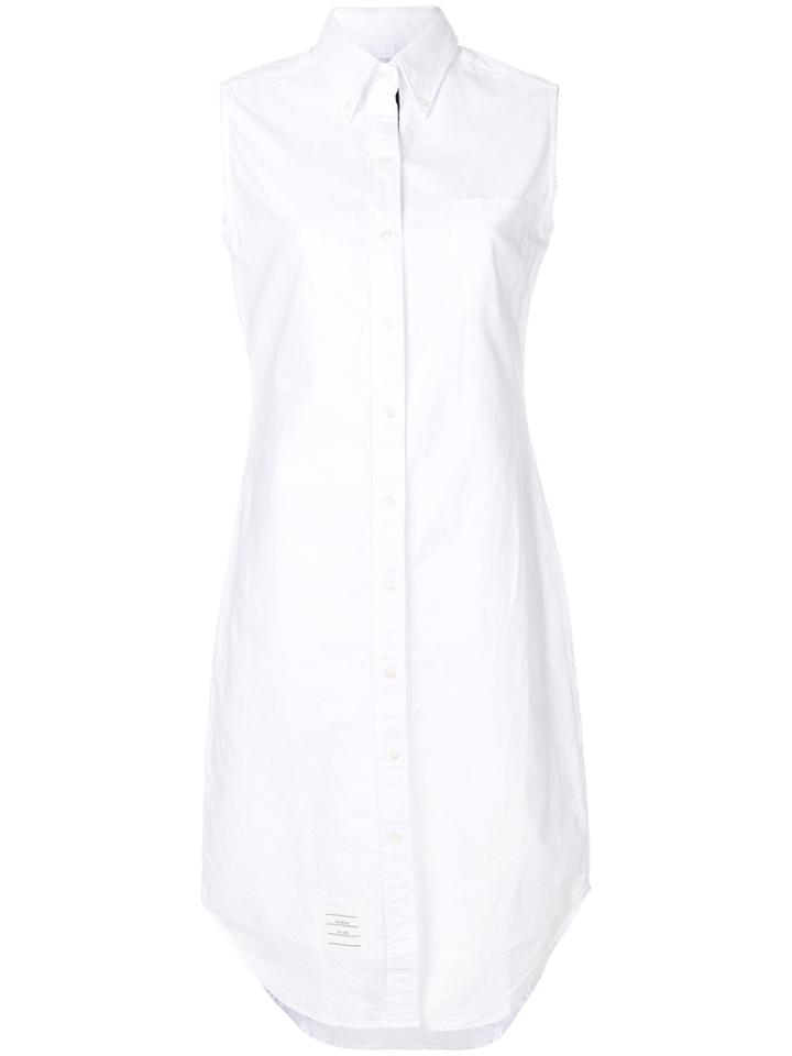 Thom Browne Mid Length Shirt Dress - White
