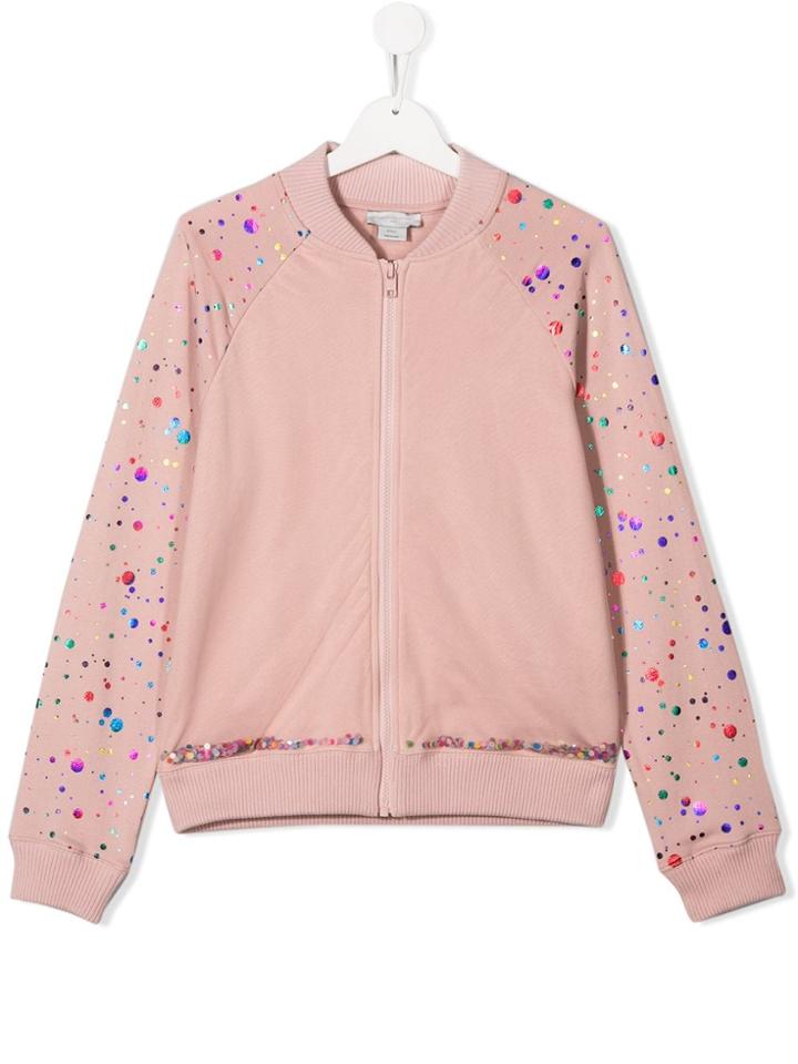 Stella Mccartney Kids Teen Speckled Bomber Jacket - Pink