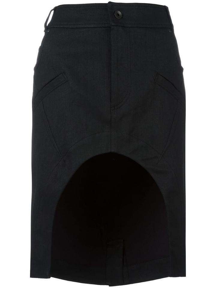 Haider Ackermann 'bayard' Skirt, Women's, Size: 40, Black, Cotton/linen/flax/spandex/elastane/wool