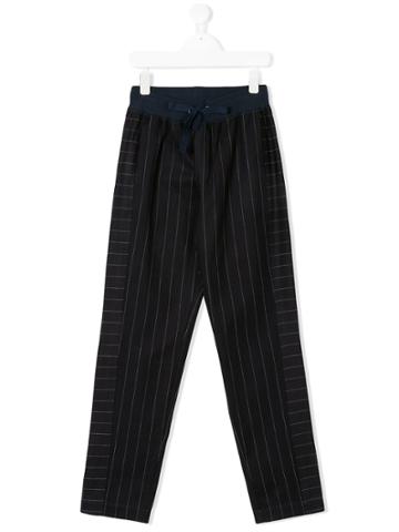 Anne Kurris Teen Pinstripe Drawstring Trousers - Blue
