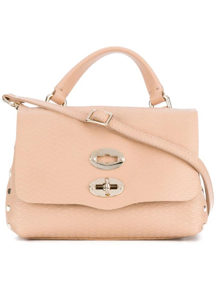 Zanellato Foldover Satchel With Gold-tone Hardware Details - Pink