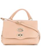 Zanellato Foldover Satchel With Gold-tone Hardware Details - Pink