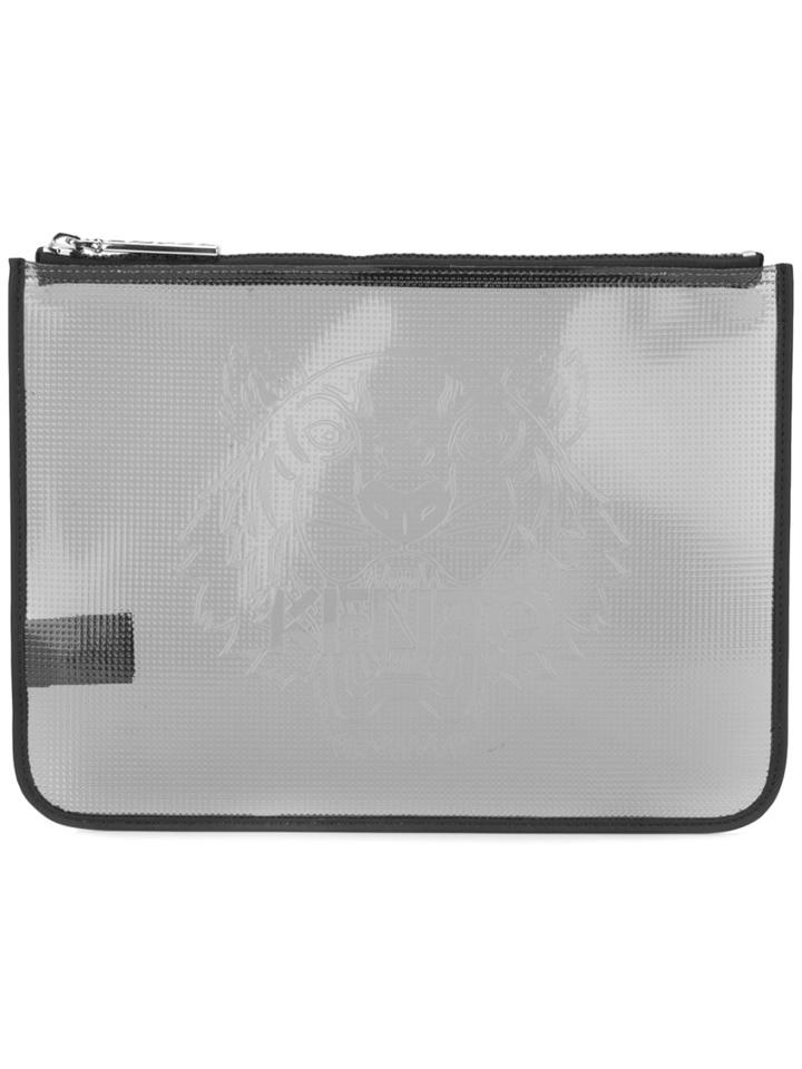 Kenzo Tiger Clutch, Women's, Black, Pvc
