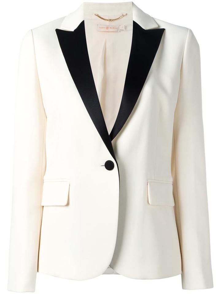 Tory Burch Iliana Blazer, Women's, Size: 4, Nude/neutrals, Polyester/triacetate