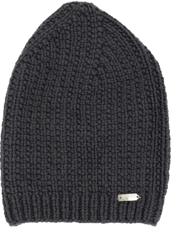 Werkstatt:münchen Knitted Cap, Men's, Grey, Cashmere/sterling Silver