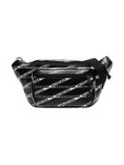 Balenciaga Logo Print Crossbody Bag - Black