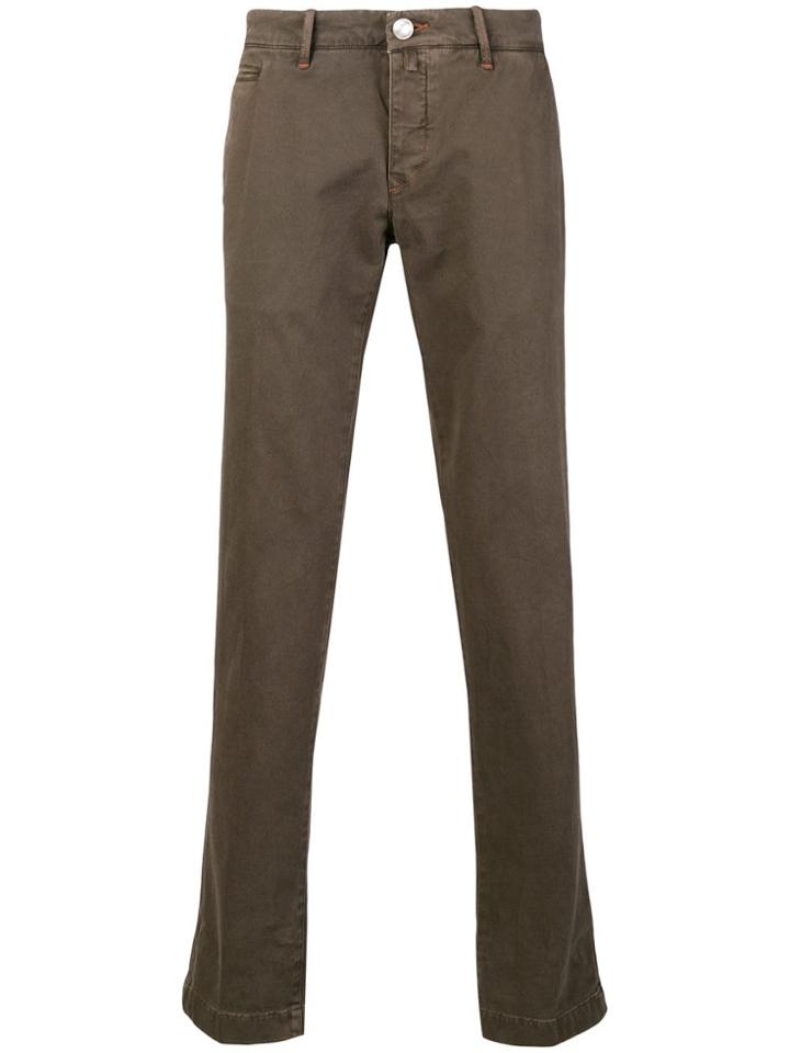 Jacob Cohen Bobby Straight Leg Trousers - Brown
