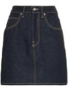 Eve Denim Tallulah High Waisted Cotton Skirt - Blue