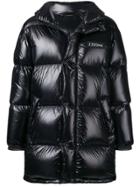 Z Zegna Midi Hooded Padded Coat - Black