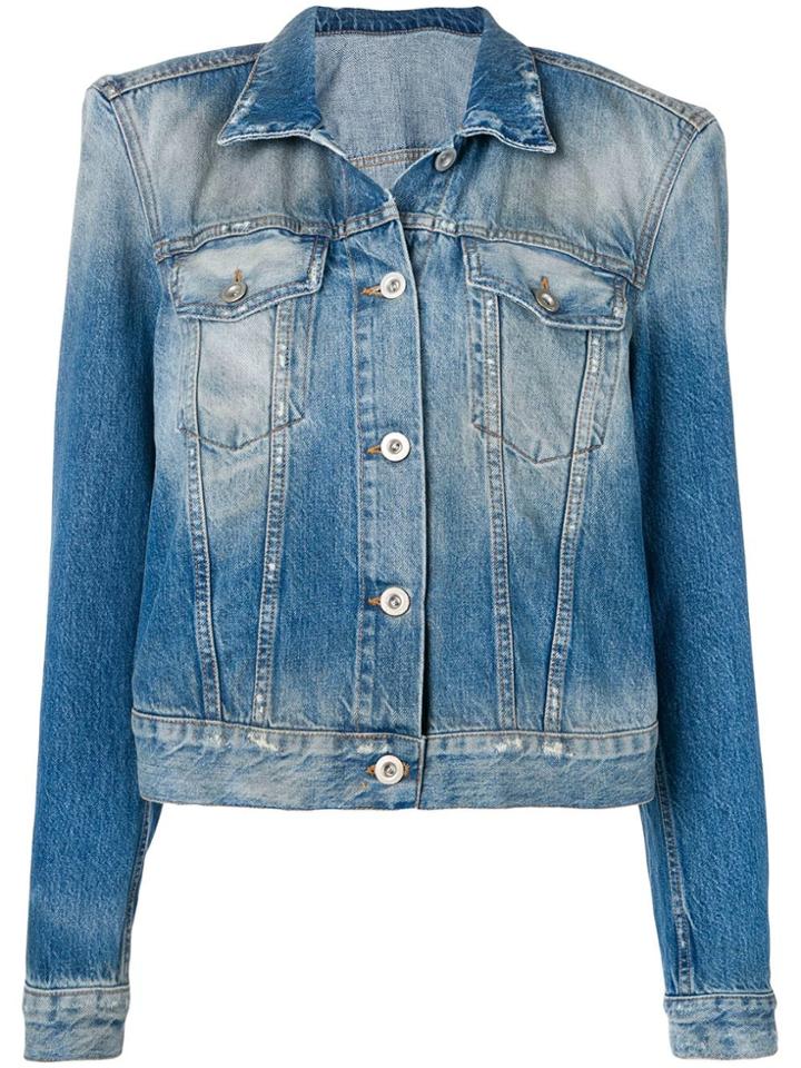 Unravel Project Stonewashed Denim Jacket - Blue