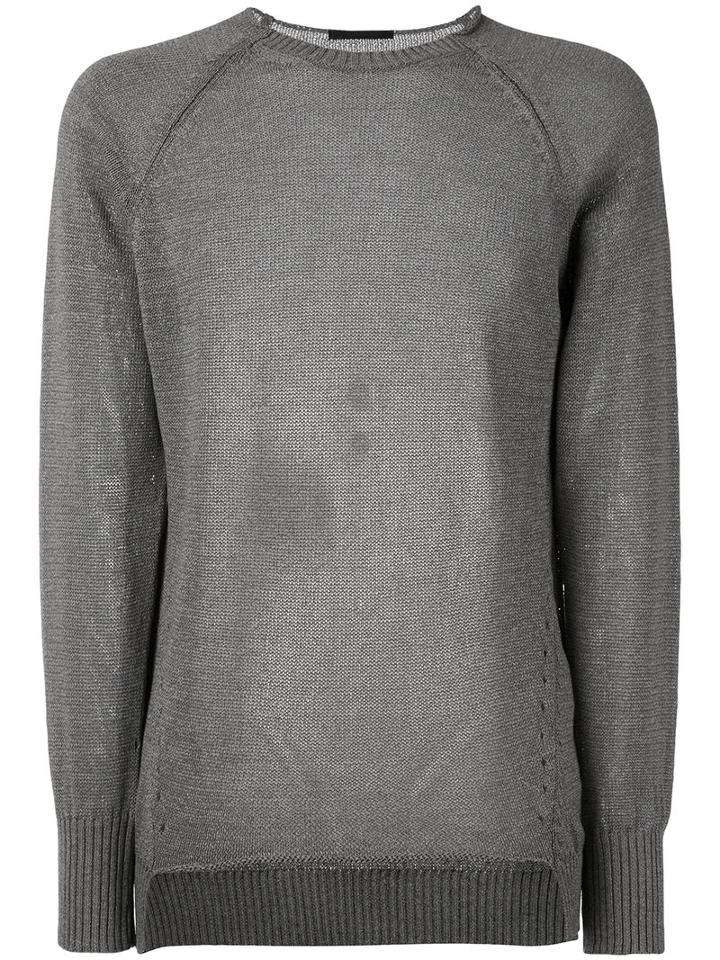 The Viridi-anne - Crew Neck Jumper - Men - Cotton/paper/rayon - 3, Grey, Cotton/paper/rayon