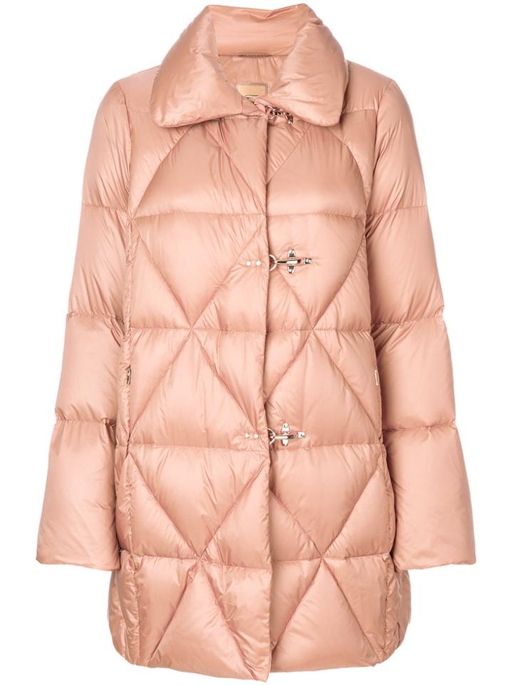 Fay Long Puffer Jacket - Pink & Purple