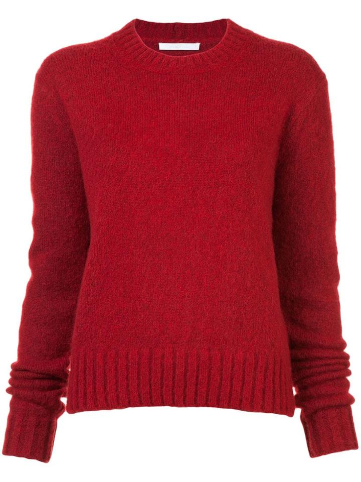 Helmut Lang Long Sleeve Sweater - Red