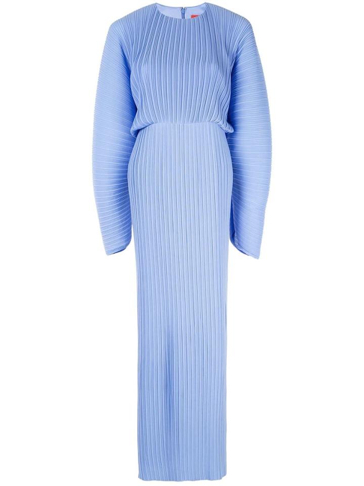 Solace London Mirabelle Pleated Dress - Blue