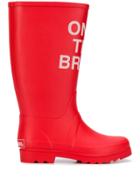 Diesel Only The Brave Print Boots - Red