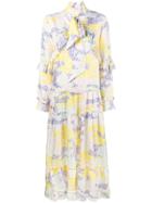 Saks Potts Camo Flower Long Sleeve Dress - Multicolour