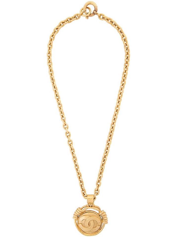 Chanel Pre-owned Chanel Chain Mirror Pendant Necklace - Metallic