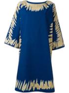 Tsumori Chisato Contrasting Border Dress, Women's, Size: 3, Blue, Cotton