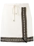 Talie Nk Embellished Skirt, Women's, Size: 38, White, Acetate/viscose