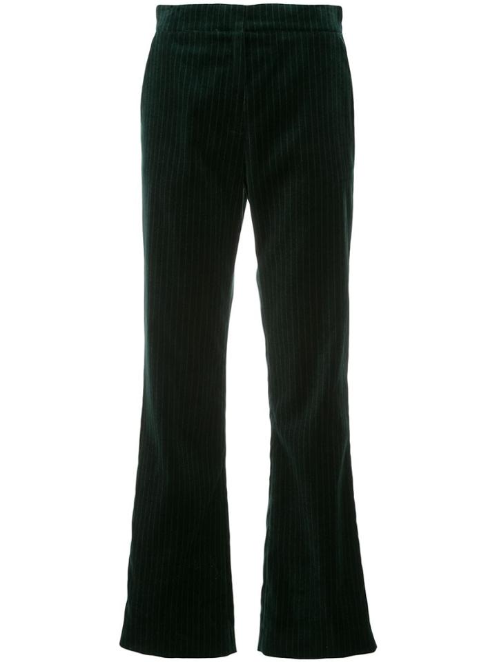 Alexa Chung Tailored Velvet Trousers - Green