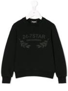 Dsquared2 Kids - 24-7 Star Print Sweatshirt - Kids - Cotton - 10 Yrs, Black
