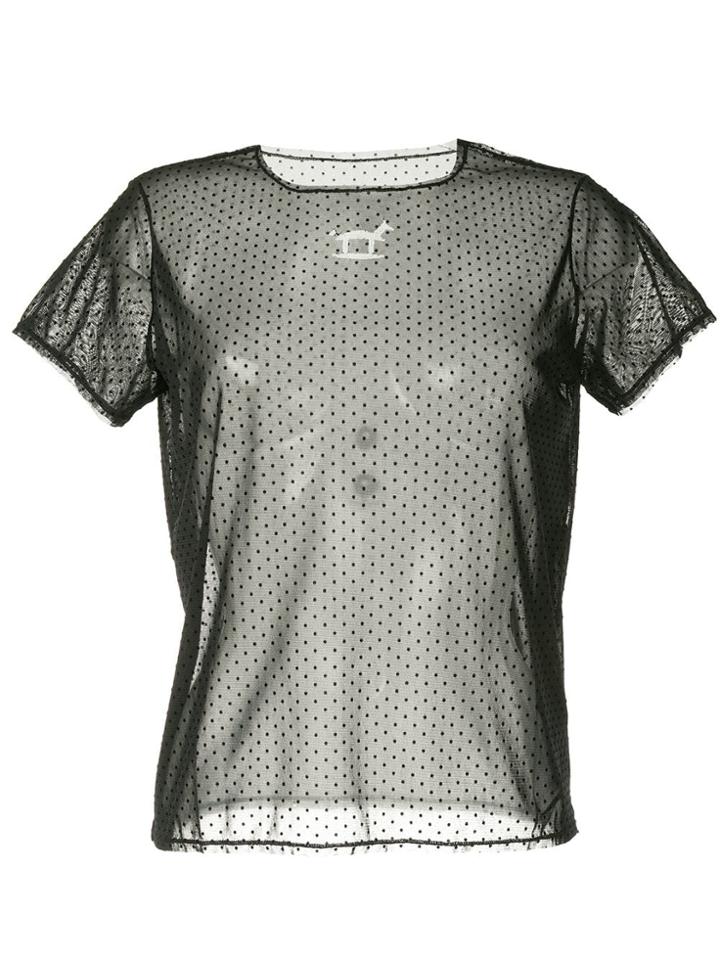 Tu Es Mon Trésor Rocking Horse Mesh T-shirt - Black