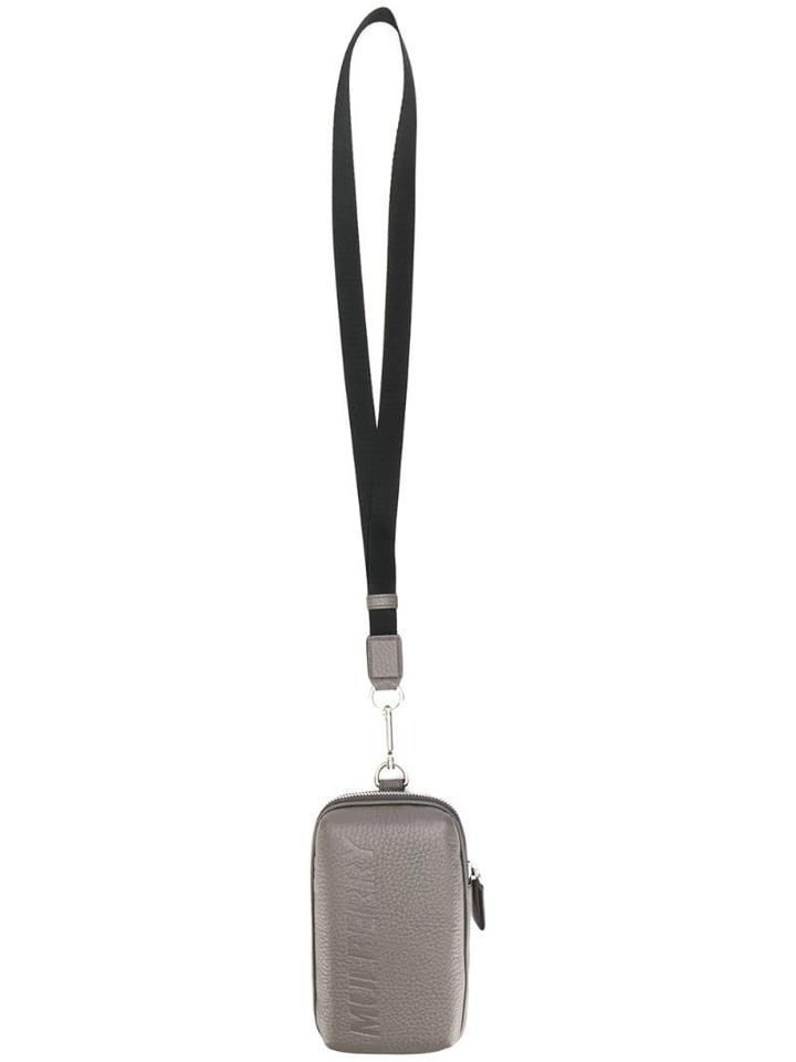 Mulberry Grained Zipped Pouch - Grey