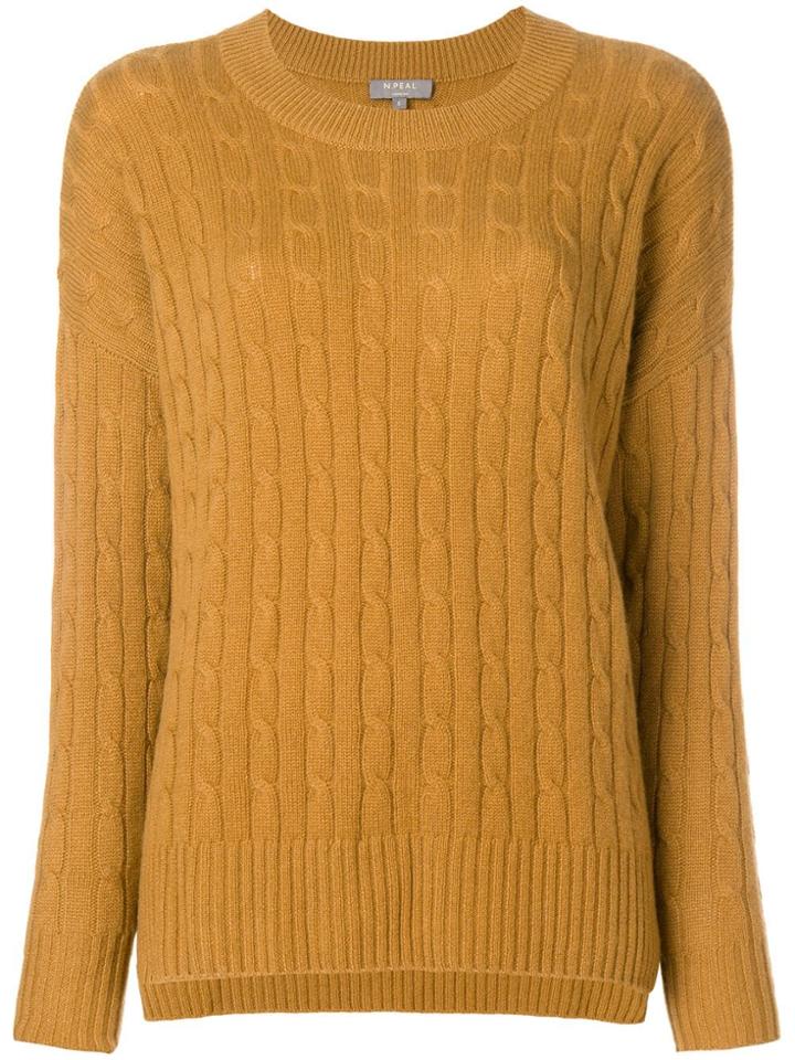 N.peal Low Hem Jumper - Yellow & Orange