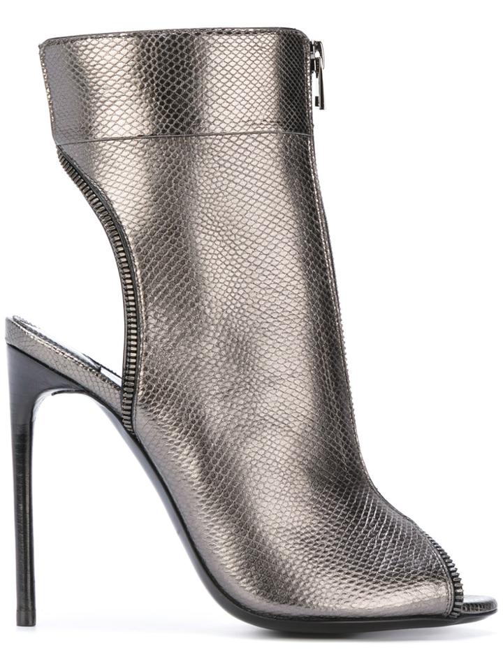 Tom Ford Zipped Bootie Sandals - Metallic