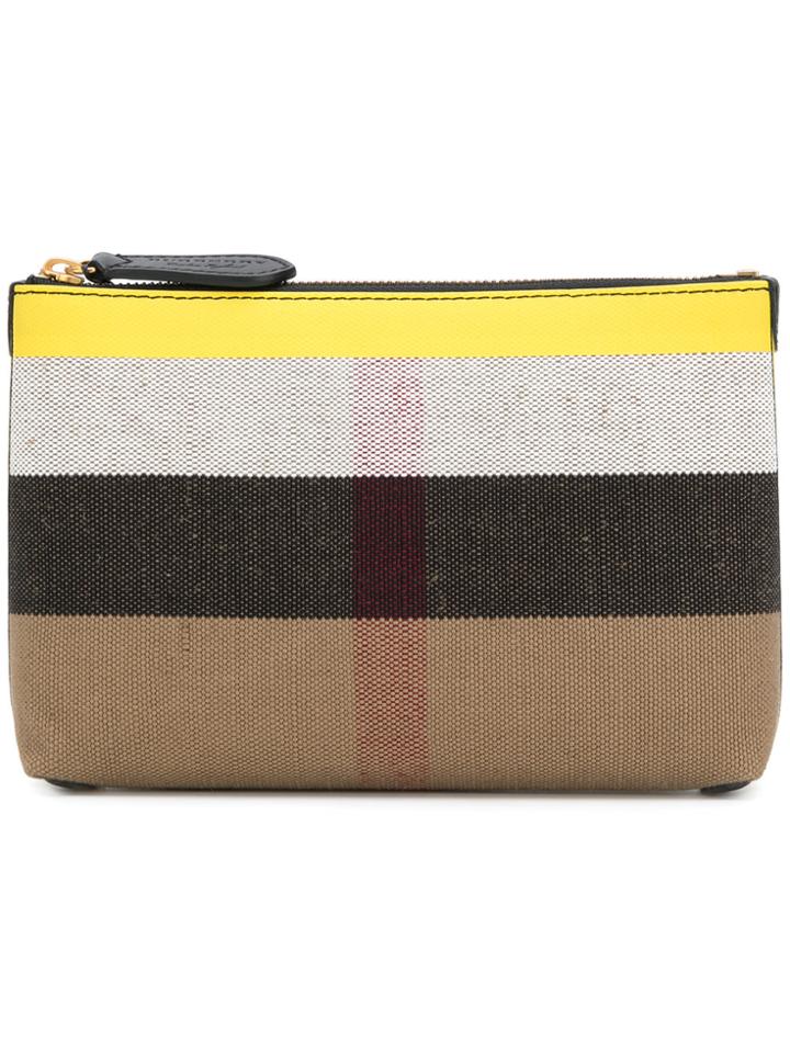 Burberry Check Zipped Pouch - Multicolour