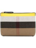 Burberry Check Zipped Pouch - Multicolour
