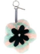 Fendi Flower Pom Pom Bag Charm - Green