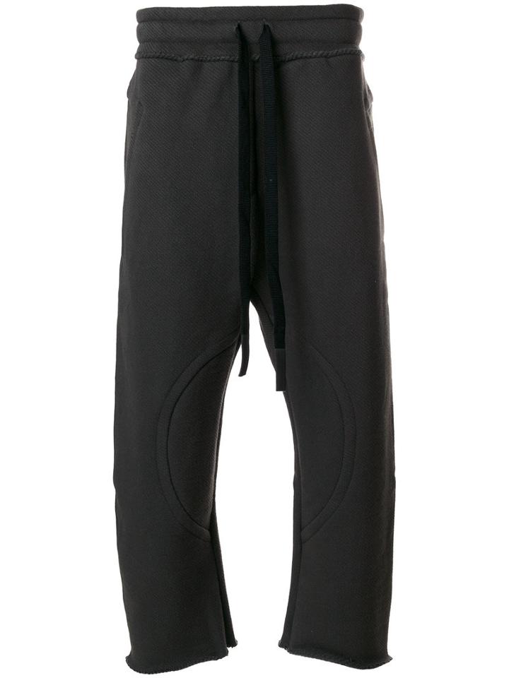 Lost & Found Ria Dunn - Drop-crotch Cropped Sweatpants - Men - Cotton - M, Grey, Cotton