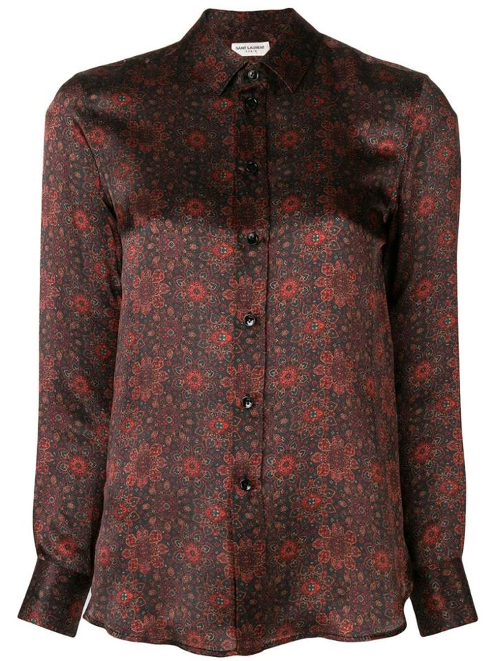 Saint Laurent Floral Blouse - Brown