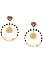 Dolce & Gabbana Votive Motif Clip-on Hoop Earrings - Gold