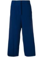Prada High Waist Cropped Trousers - Blue