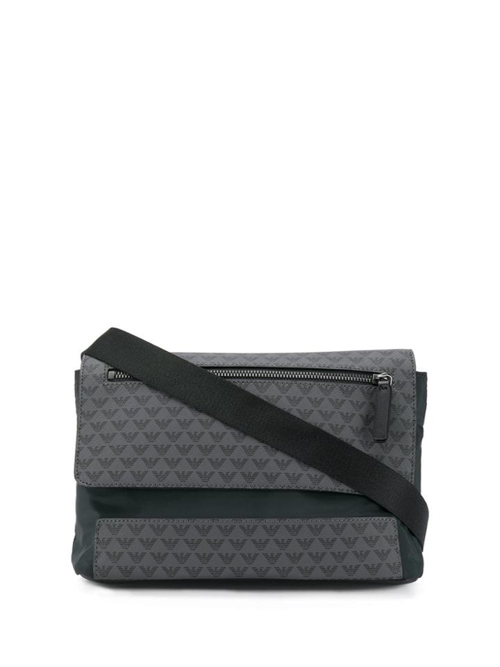 Emporio Armani Logo Print Crossbody Bag - Black